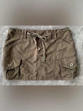 GB Olive Utility Skirt with GB Logo